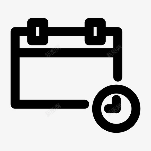 待定日历事件计划器图标svg_新图网 https://ixintu.com 事件 待定日历 日历粗体 时间 计划器