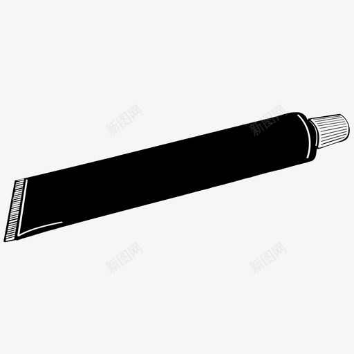 牙膏卫生用品牙膏管图标svg_新图网 https://ixintu.com 卫生用品 洗涤液 牙膏 牙膏管