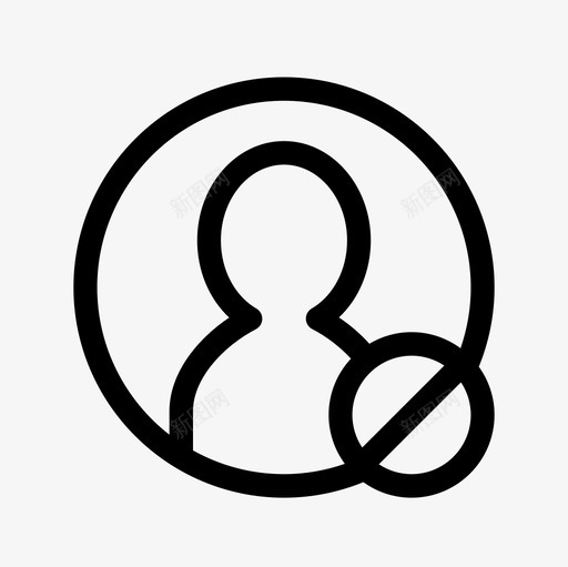 用户拒绝帐户禁止阻止朋友图标svg_新图网 https://ixintu.com 帐户禁止 用户大纲图标设置 用户拒绝 用户禁止 用户阻止 阻止朋友