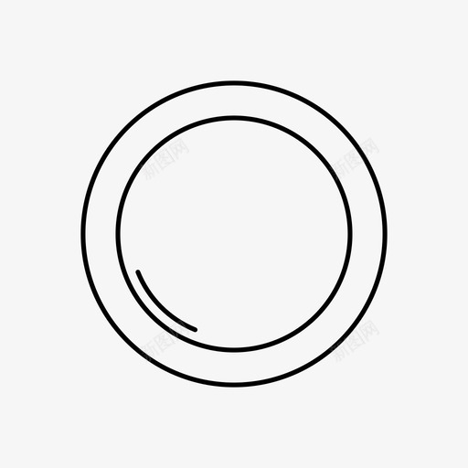 盘子餐具空盘子图标svg_新图网 https://ixintu.com 瓷器 盘子 空盘子 终极晚餐收藏 餐具