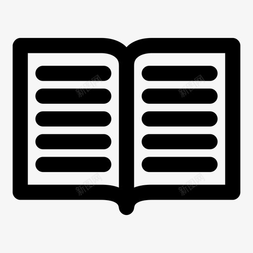 开本课本教材图标svg_新图网 https://ixintu.com 开卷 开本 教材 课本