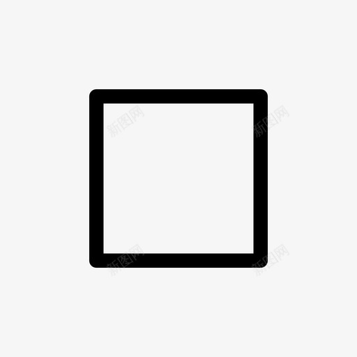 正方形形状对称图标svg_新图网 https://ixintu.com 基本形状 对称 形状 正方形