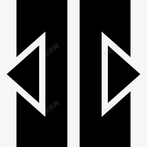 两个箭头指向的垂直矩形仪表板图标svg_新图网 https://ixintu.com 两个箭头指向的垂直矩形 仪表板