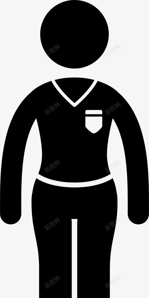 衬衫女式牛仔裤图标svg_新图网 https://ixintu.com v领 口袋 套装 女式 女式时装 牛仔裤 衬衫