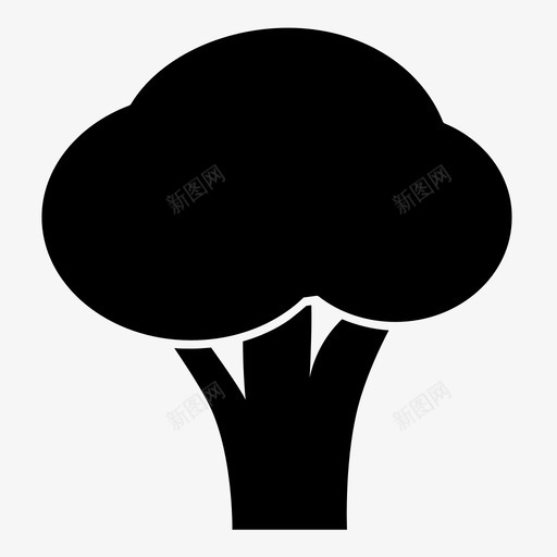 花椰菜卷心菜绿色图标svg_新图网 https://ixintu.com 健康 卷心菜 树 绿色 花椰菜 蔬菜 蔬菜和农作物