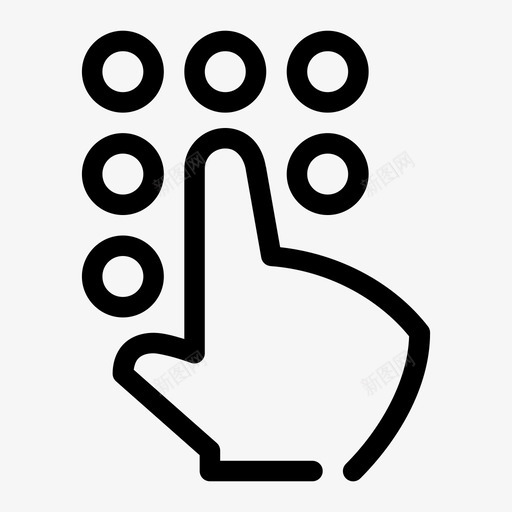 输入密码点击键盘图标svg_新图网 https://ixintu.com 拇指 点击 界面 符号 输入密码 键盘