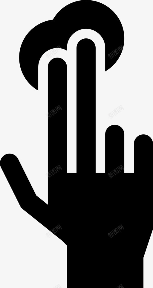 两个手指握住手势手图标svg_新图网 https://ixintu.com 两个手指握住 屏幕 手 手势 移动 触摸