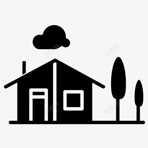 住宅花园住宅和花园2图标svg_新图网 https://ixintu.com 住宅 住宅和花园2 花园