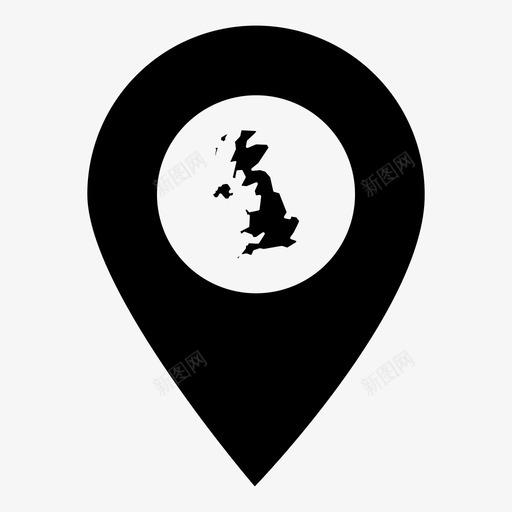 英国地理位置地图图标svg_新图网 https://ixintu.com 世界地图标记 地图 地理位置 英国