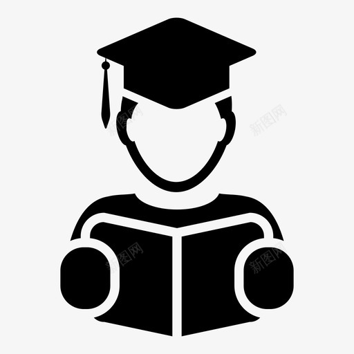 学生学术会议图标svg_新图网 https://ixintu.com 会议 学术 学校 学生 教育字形图标 毕业 男 知识