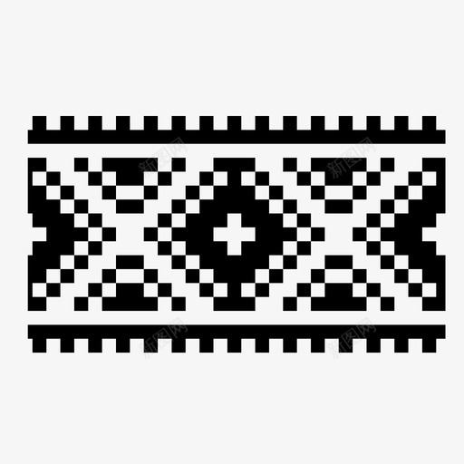 装饰十字绣几何图标svg_新图网 https://ixintu.com 几何 十字绣 图案 花边 装饰