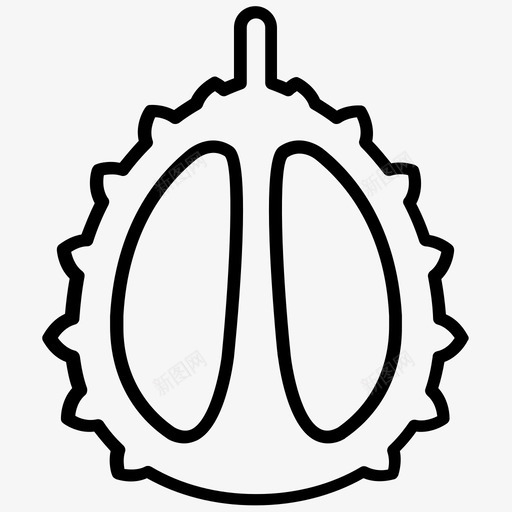 榴莲食物水果图标svg_新图网 https://ixintu.com 榴莲 水果 热带 维生素 美味的热带水果 食物