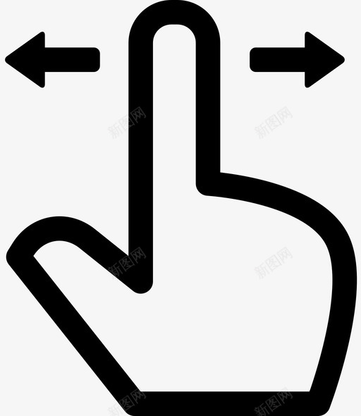 侧扫手势手图标svg_新图网 https://ixintu.com 侧扫 屏幕 手 手势 水平