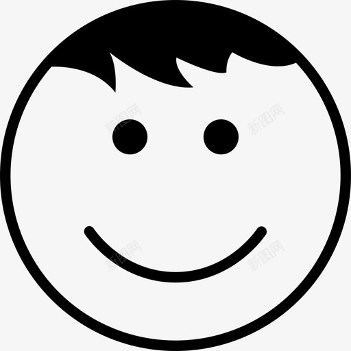 笑脸表情脸图标svg_新图网 https://ixintu.com 开心 微笑 笑脸 脸 表情