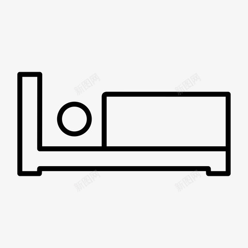 床卧室家具图标svg_新图网 https://ixintu.com 卧室 家具 床 床垫 睡床