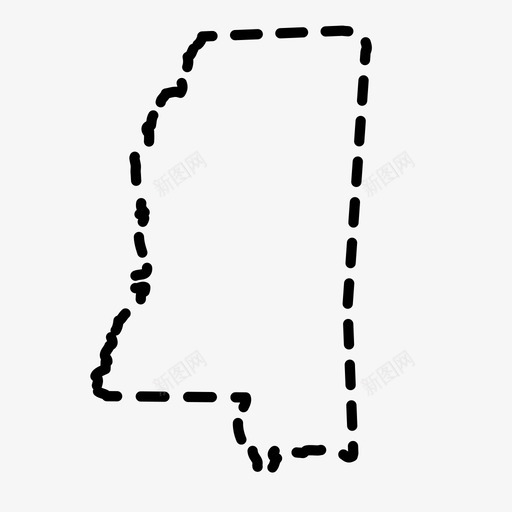 密西西比州地图州图标svg_新图网 https://ixintu.com 地图 密西西比州 州 美利坚合众国 美国