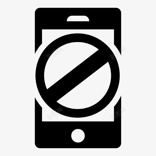 智能手机被阻止拒绝禁用图标svg_新图网 https://ixintu.com 严禁手机 拒绝 智能手机被阻止 禁止 禁用