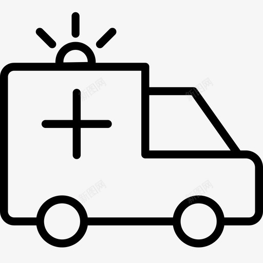 救护车紧急快速图标svg_新图网 https://ixintu.com 医院 快速 救护车 病人 紧急 高级设备
