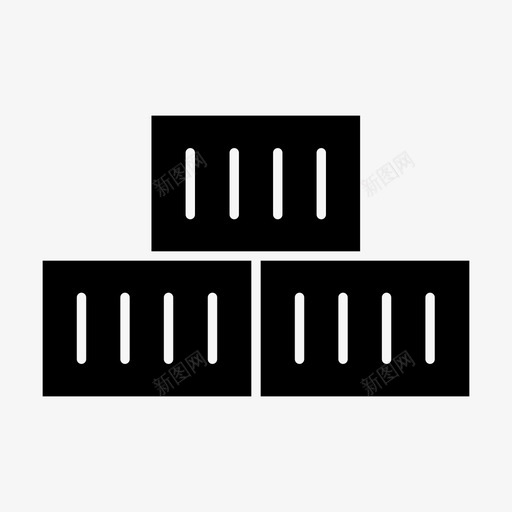 海运集装箱商业出口图标svg_新图网 https://ixintu.com 出口 商业 海运集装箱 航运和商业 进口
