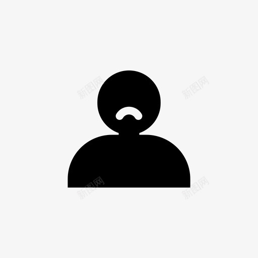 用户悲伤个人个人资料图标svg_新图网 https://ixintu.com 个人 个人资料 标准图标设置为黑色 用户悲伤