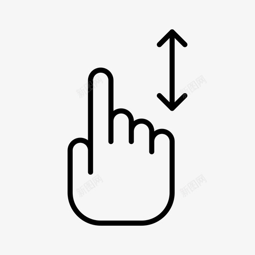 移动手指手势图标svg_新图网 https://ixintu.com 互动 双手混合 手 手势 手指 移动 轻拍