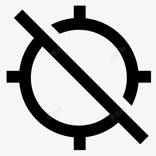 gps关闭十字准线地理位置图标svg_新图网 https://ixintu.com gps关闭 十字准线 地图 地理位置