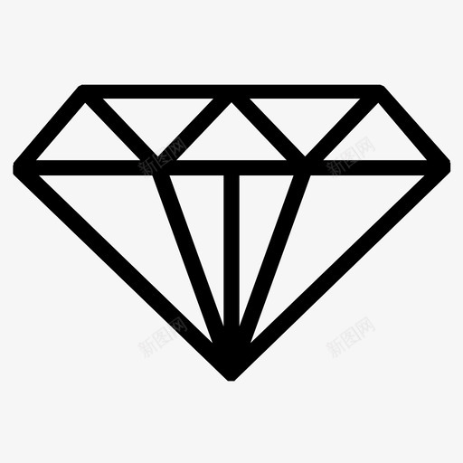 钻石宝石珍宝图标svg_新图网 https://ixintu.com 宝石 珍宝 钻石