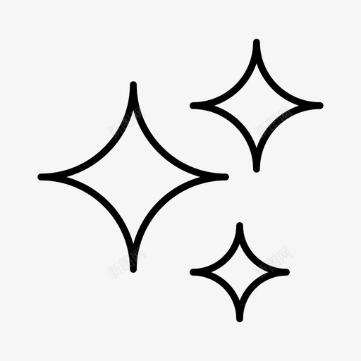 星星干净新鲜图标svg_新图网 https://ixintu.com 三颗 干净 新鲜 星星 界面 闪烁