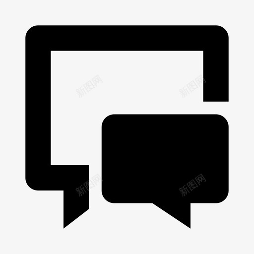 聊天气泡对话图标svg_新图网 https://ixintu.com 对话 气泡 管理员侧菜单设置16像素粗体 聊天 讲话 通话