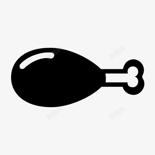 火鸡腿鸡肉肉图标svg_新图网 https://ixintu.com 家禽 感恩节 火鸡腿 肉 鸡肉
