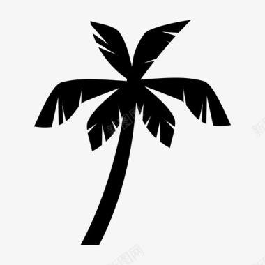 棕榈树乔木花草树木图标图标