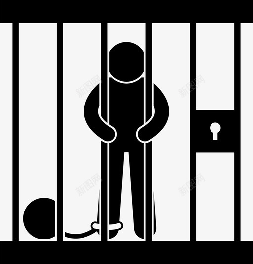 监狱牢笼禁闭图标svg_新图网 https://ixintu.com 囚犯 牢笼 监狱 禁闭 酷刑