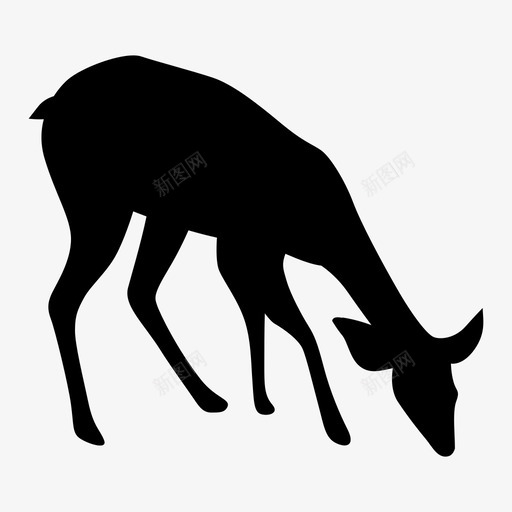 鹿动物马鹿图标svg_新图网 https://ixintu.com 动物 小牛肉 马鹿 鹿