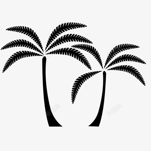 棕榈香蕉香蕉树图标svg_新图网 https://ixintu.com 棕榈 棕榈树 椰子 热带 香蕉 香蕉树