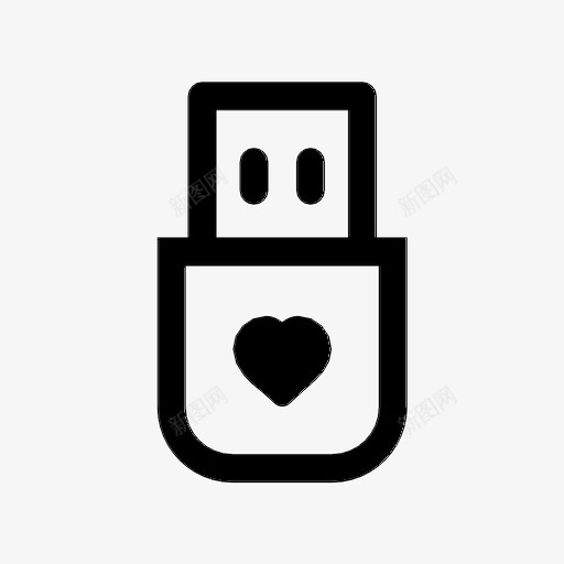 U盘硬件爱图标svg_新图网 https://ixintu.com U盘 爱 硬件