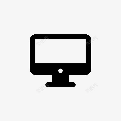 电脑电脑显示器imac图标svg_新图网 https://ixintu.com imac 屏幕 标准图标设置为黑色 电脑 电脑显示器