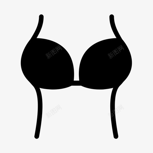胸罩胸部无肩带图标svg_新图网 https://ixintu.com 内衣 女人 无肩带 胸罩 胸部