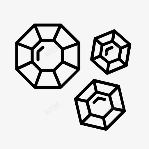 珠宝宝石石英图标svg_新图网 https://ixintu.com 宝石 珠宝 石英