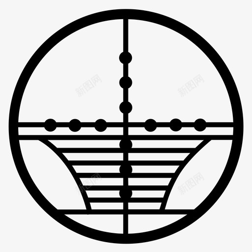 十字准线军用靶场图标svg_新图网 https://ixintu.com 军用 十字准线 步枪 武器 狙击镜头 瞄准镜 靶场
