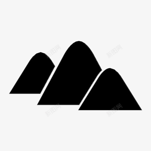山高自然图标svg_新图网 https://ixintu.com 山 自然 高