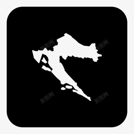 克罗地亚国家克罗地亚语图标svg_新图网 https://ixintu.com 世界地图广场 位置 克罗地亚 克罗地亚语 国家 地图