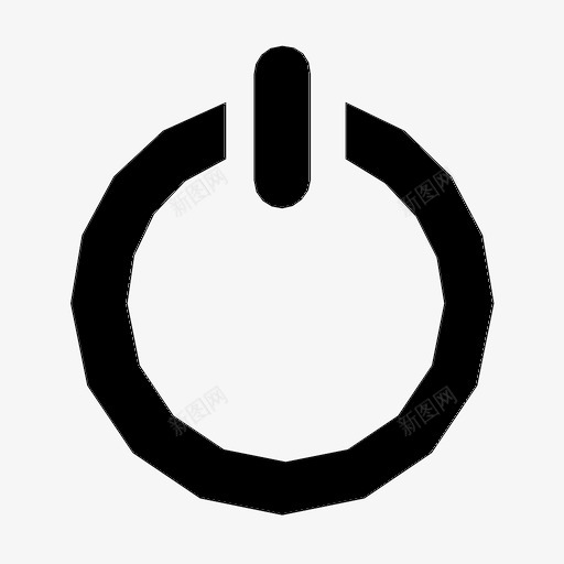 电源按钮启动图标svg_新图网 https://ixintu.com 停止 关机 启动 开机 按钮 电源