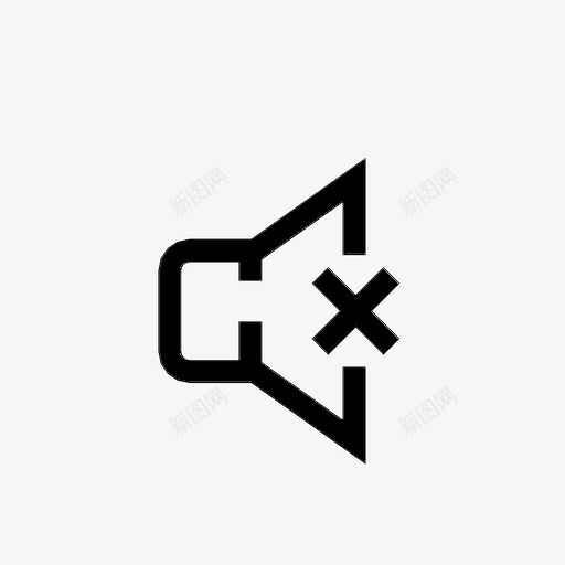 静音没有声音没有音量图标svg_新图网 https://ixintu.com 声音关闭 没有声音 没有音量 静音