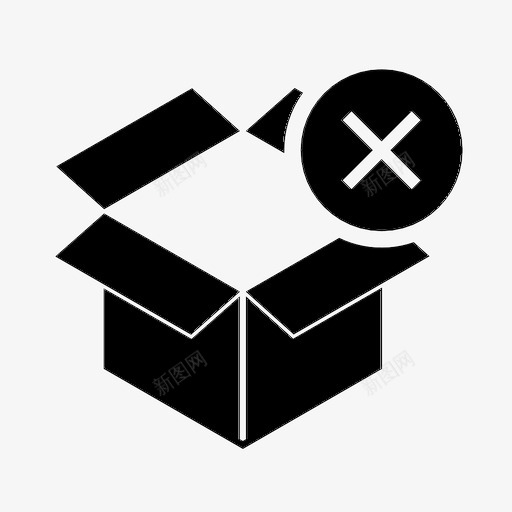 取消订单盒子购买图标svg_新图网 https://ixintu.com 取消订单 商店 盒子 购买 购物