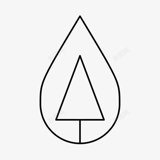 树滴自然树图标svg_新图网 https://ixintu.com 树 树滴 水 水滴 自然