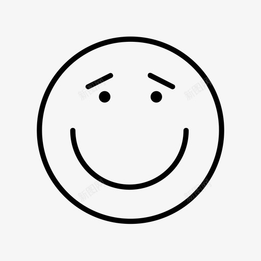 害羞的情绪的表情的图标svg_新图网 https://ixintu.com 害羞的 情绪的 表情的 高兴的