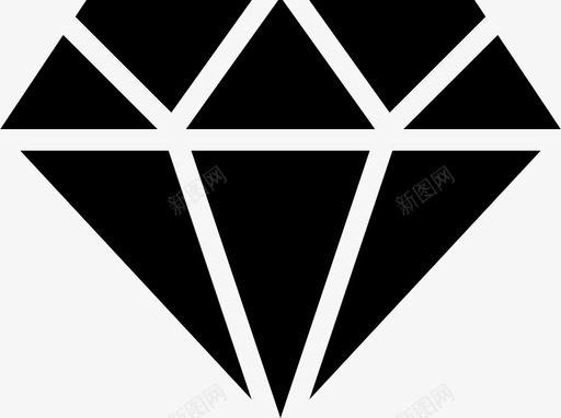 钻石珠宝贵重图标svg_新图网 https://ixintu.com 商业和金融 富有 珠宝 石头 财富 贵重 钻石