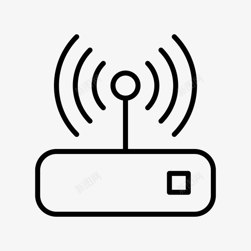 wifi路由器家庭车站图标svg_新图网 https://ixintu.com wave wifi路由器 家庭 电子产品 简单 车站