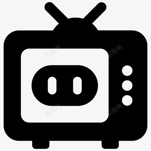 电视机器人电视屏幕图标svg_新图网 https://ixintu.com 机器人 电视 电视屏幕 电视机器人