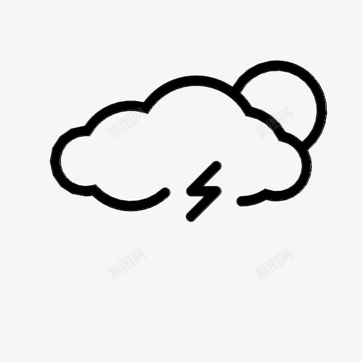 夜间闪电月亮暴风雨图标svg_新图网 https://ixintu.com 夜间闪电 天气 暴风雨 月亮